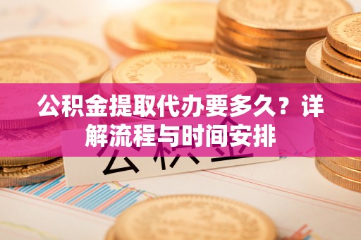 连州公积金提取代办要多久？详解流程与时间安排