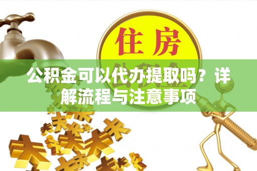 连州公积金可以代办提取吗？详解流程与注意事项