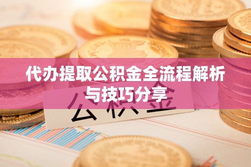 连州代办提取公积金全流程解析与技巧分享