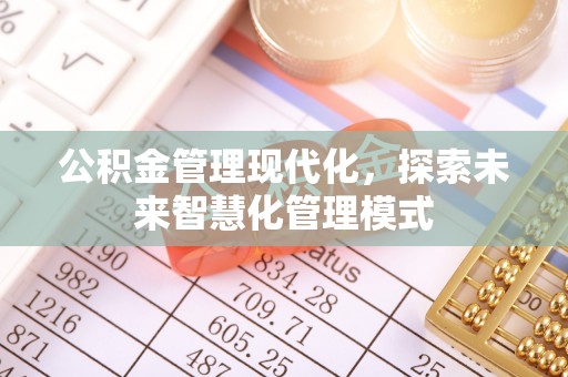 连州公积金管理现代化，探索未来智慧化管理模式