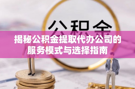 连州揭秘公积金提取代办公司的服务模式与选择指南