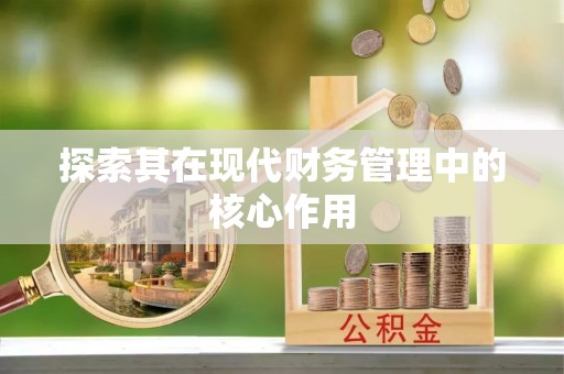 连州探索其在现代财务管理中的核心作用