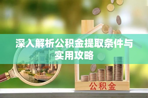 连州深入解析公积金提取条件与实用攻略