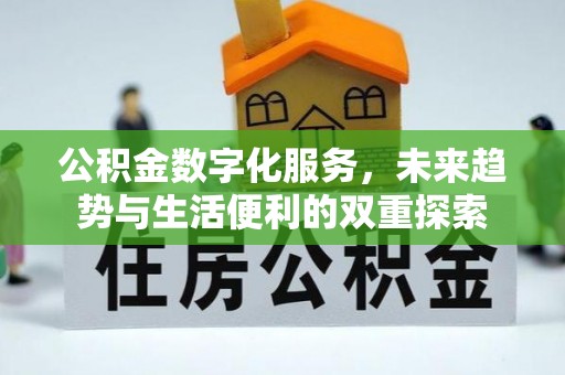 连州公积金数字化服务，未来趋势与生活便利的双重探索