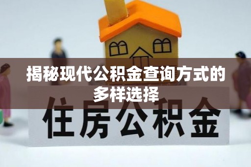 连州揭秘现代公积金查询方式的多样选择