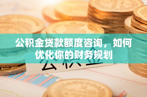 连州公积金贷款额度咨询，如何优化你的财务规划