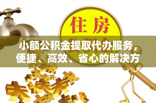 连州小额公积金提取代办服务，便捷、高效、省心的解决方案
