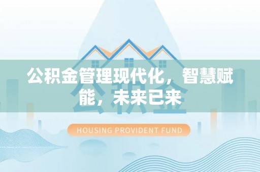 连州公积金管理现代化，智慧赋能，未来已来