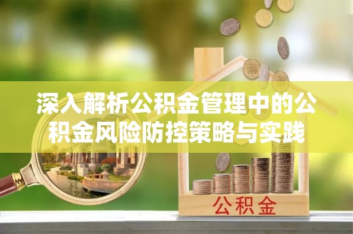 连州深入解析公积金管理中的公积金风险防控策略与实践